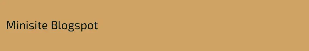 Minisite Blogspot